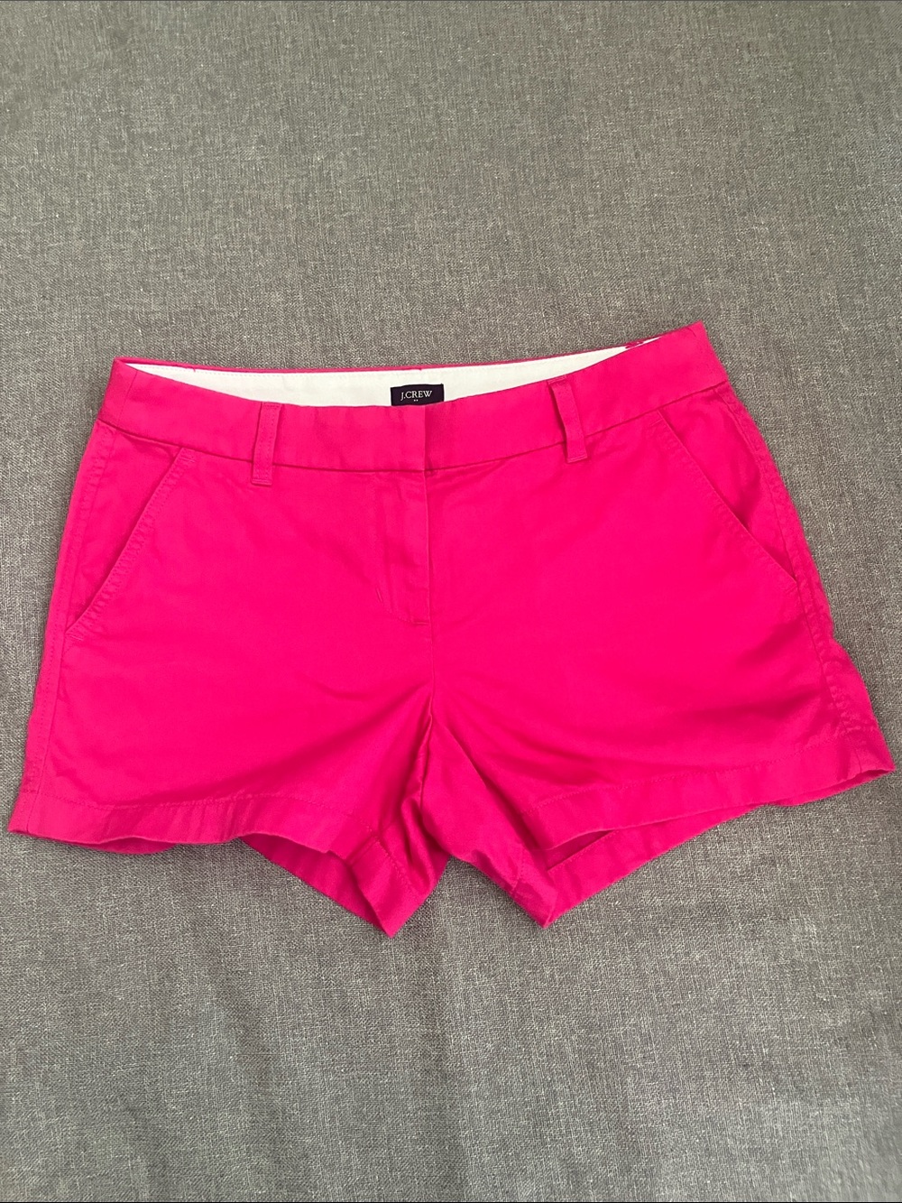 J. Crew Hot Pink Cotton Chino Bermuda Shorts Size 6